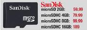 SanDisk microSD-2GB Each