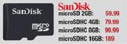SanDisk microSDHC-16GB Each