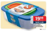 APS 3-Piece Rectangular Or Square Container Set