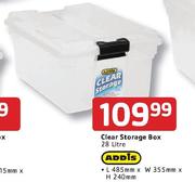 Addis Clear Storage Box 28ltr-Each 