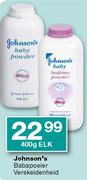Johnson's Babapoeier-400g Each