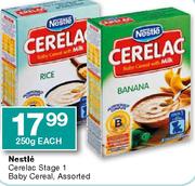 Nestle Cerelac Stage 1 Baby Cereal-250gm Each