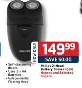 Philips 2-Head Battery Shaver-PQ202
