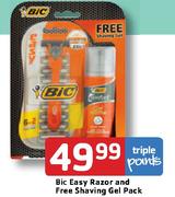 Bic Easy Razor And Free Shaving Gel Pack-Each