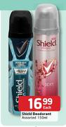 Shield Deodorant Assorted-150ml Each