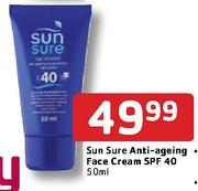 Sun Sure Anti-Ageing Face Cream SPF 40 -50ml Each