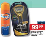 Gillette Fusion Gold Proglide Power Razor And ProGlide Hydro Gel