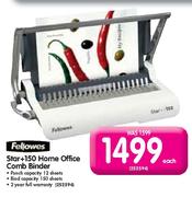 Fellowes Star+150 Home Office Comb Binder-Each
