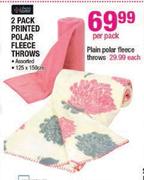 Mainstay Plain Polar Fleece Throws-Each