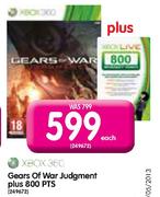 Xbox 360 Gears Of War Judgment Plus 800 PTS-Each