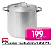 Aro 2.5L Stainless Steel Professional Stock Pot