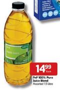Pnp 100% Pure Juice Blend Assorted-1.5ltr Each