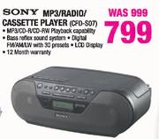 Sony MP3/Radio/Cassette Player(CFD-S07)-Each