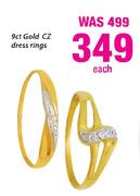 9ct Gold CZ Dress Rings-Each