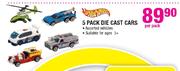 Hot Wheels 5 Pack Die Cast Cars-Per Pack