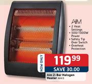 Aim 2-Bar Halogen Heater-AHH9