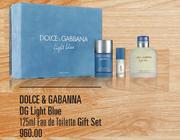 Dolce & Gabanna DG Light Blue 125ml Eau De Toilette Gift Set