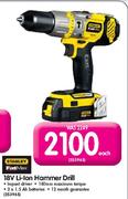 18V Li-Ion Hammer Drill-Each