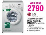 LG White Front Load Washing Machine-7kg(F10C3QDP)
