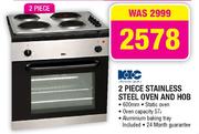 KIC 2 Piece Stainless Steel Oven And Hob