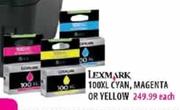 Lexmark 100XL Cyan, Magenta or Yellow-each