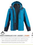 K-Way Men's Romulus 3-In-1 Jacket-Each