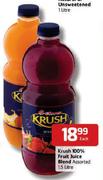 Krush 100% Fruit Juice Blend Assorted-1.5L Each