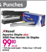 Rexel Aquarius Stapler Plus 5000 Free Number 56 Staples-Per Set