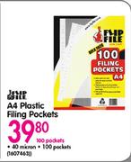 Flip File A4 Plastik Filing Pockets-100 Pockets