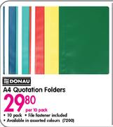 Donau A4 Quotation Folders-Per 10 Pack