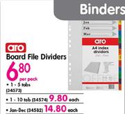 Aro Board File Dividers-Each