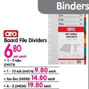 Aro Board File Dividers-Each