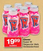 Clover 6 X 200ml Super M Gegeurde Melk Verskeidenheid
