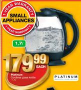 Platinum Cordless Glass Kettle-1.7L Each