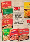 Iceland Pizza 440g Ham Mushroom & 374g Thin & Crispy Ham & Pine Apple-Each