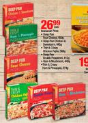 Iceland Pizza 368g Thin & Crispy Chicken Fajita / 413g Deep Pan Double Pepperoni-Each