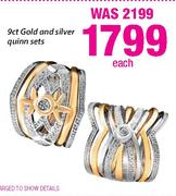 9ct Gold And Silver Quinn Sets Each