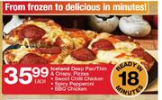 Iceland Deep Pan/Thin & Crispy Pizzas-Each