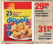 Iceland Frozen Battered Chicken Dippers-450gm