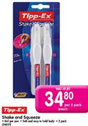 Tip-Ex Shake & Squeeze-Per 2 Pack