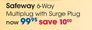 Safeway 6 Way Multiplug Switch With Surge Plug-Each