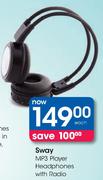 Sway MP3 Player Headphones With Radio-Each