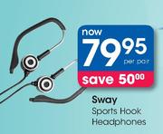 Sway Sports Hook Headphones-Per Pair