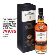 The Glenlivet 18 YO Single Speyside Malt Scotch Whisky In Gift Box-750ml