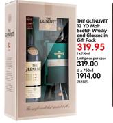 The Glenlivet 12 YO Malt Scotch Whisky And Glasses In Gift Pack-750ml