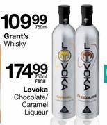 Lovoka Chocolate/Caramel Liqueur-750ml Each