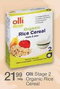 Olli Organic Stage 2 Organic Rice Cereal-100g Each