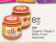 Olli Organic Stage 2 Baby Food Assorted-120ml Each