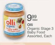 Olli Organic Stage 3 Baby Food Assorted-150ml Each