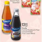 Purity Fortris/Rooibos & Pear Concentrated Fruit Juice Blend-250ml each